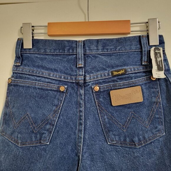 Vntg Wrangler Denim Jean Shorts Stampede Festival Frayed Hem Casual Blue Sz 26 - Picture 5 of 9